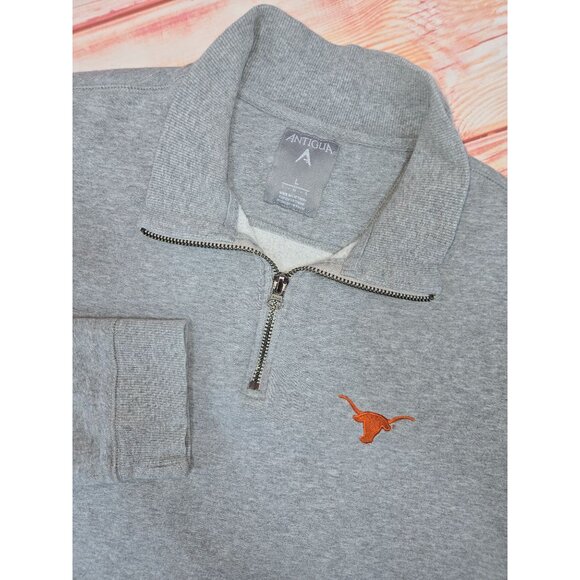 Texas Longhorns Antigua Mens Gray Sweatshirt Large - Picture 4 of 8
